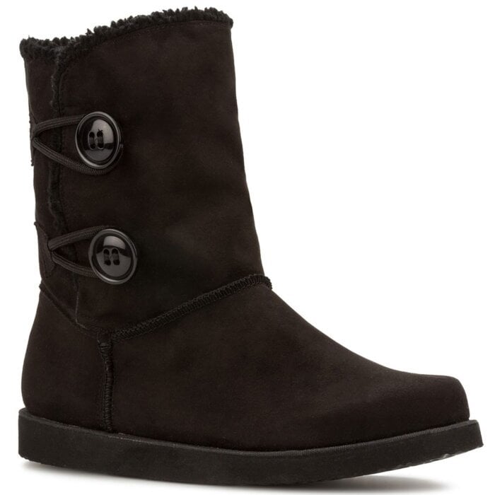 Botines Interior De Borrego Andrea 12457 Color Negro