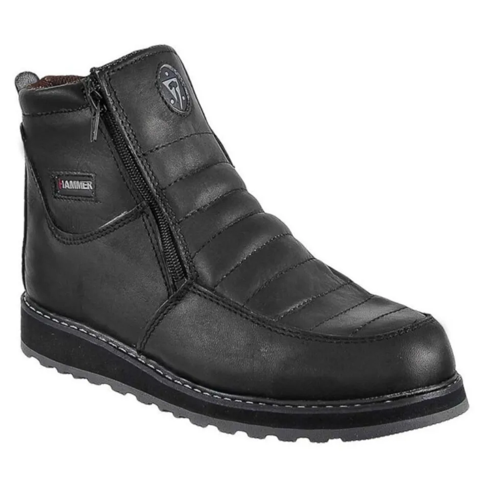 Hammer Short Boots Zipper, Double Density HM339 Negro
