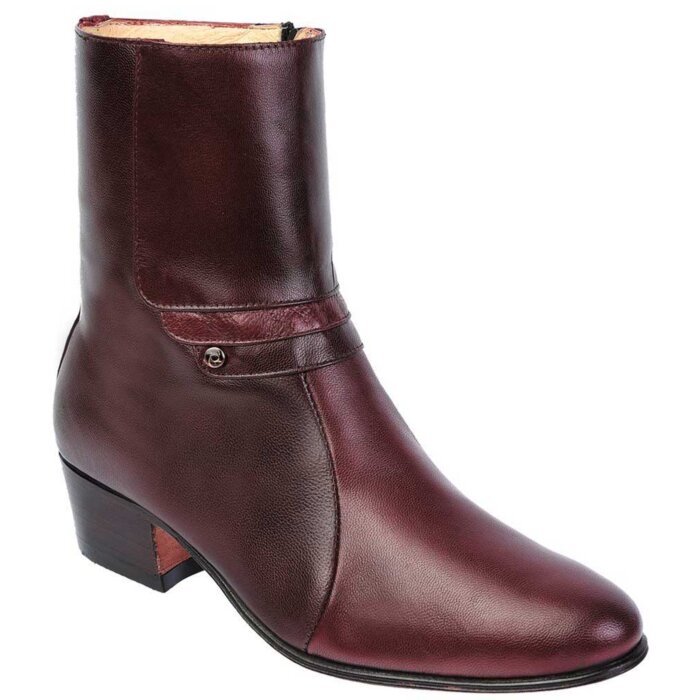 Botines De Vestir Color Vino Para Hombre Visconti 722