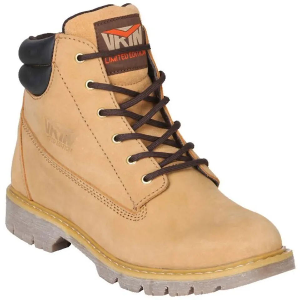 Botin De Trabajo Para Mujer o Joven Cliff  91467 Nobuck Color Mostaza