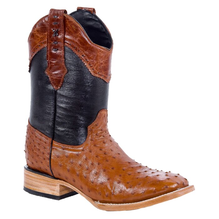 Botas Rodeo Americana Avestruz Color Cognac WD 11-251