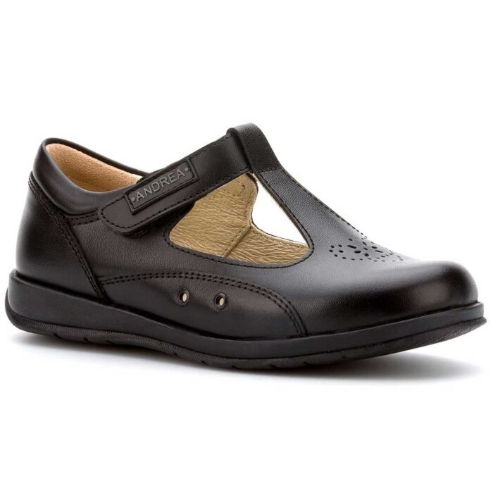 Zapato Clásico Escolar Para Niña Andrea Kids 13436 Color Negro