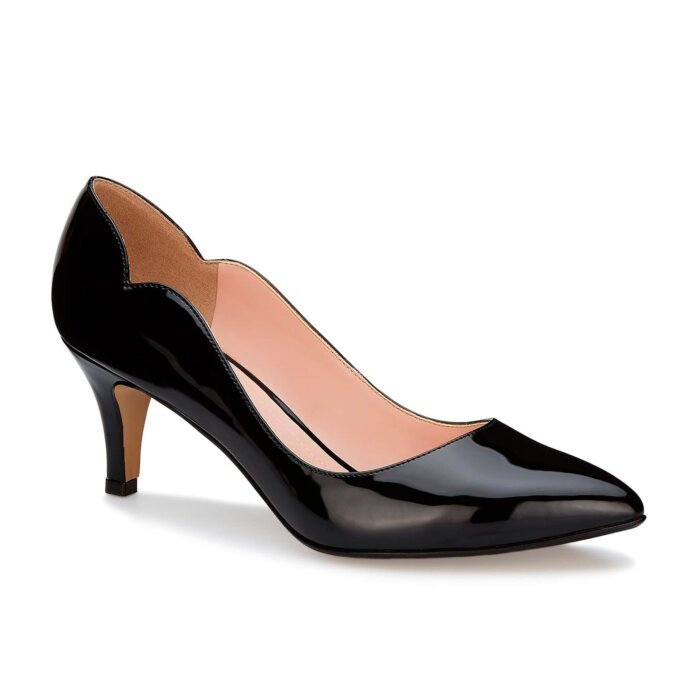 Zapato Negro Formal Ancho Para Dama Andrea 452