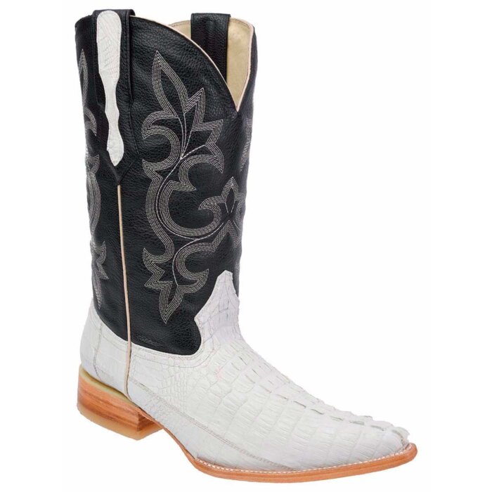 Botas Vaqueras Grabado Caimán Clon BD04 Hueso