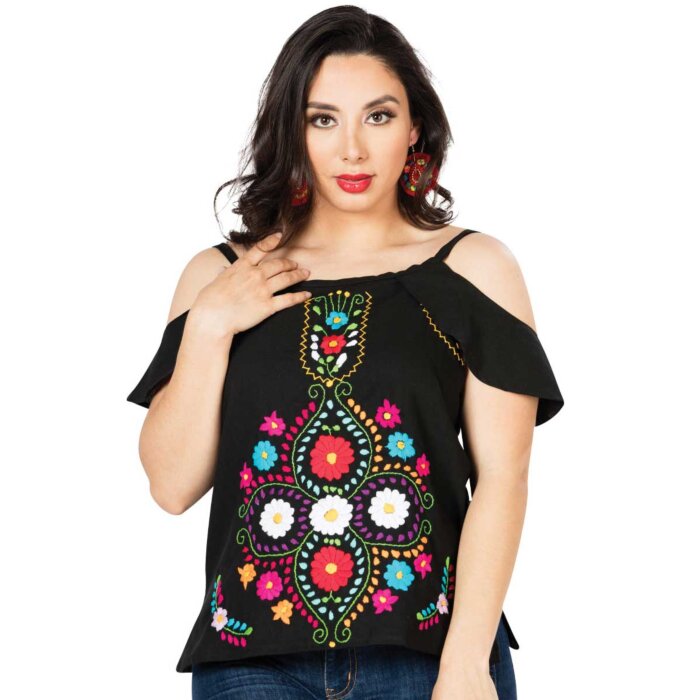 Blusa Artesanal Mexicana 603068 Negra