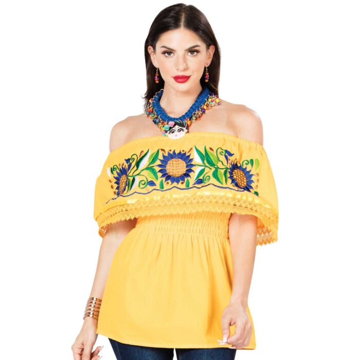 Blusa Artesanal Campesina Girasol 603063