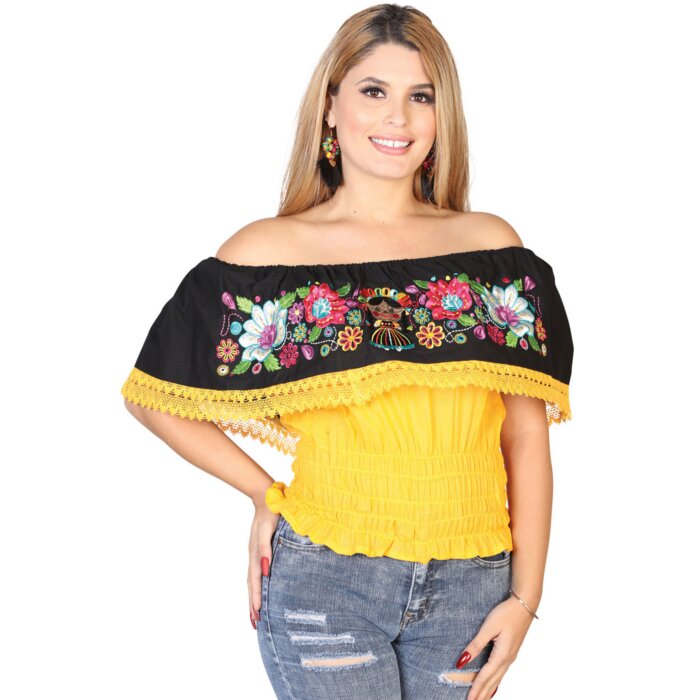 Blusa Resorte Artesanal Animada 602450 Amarillo