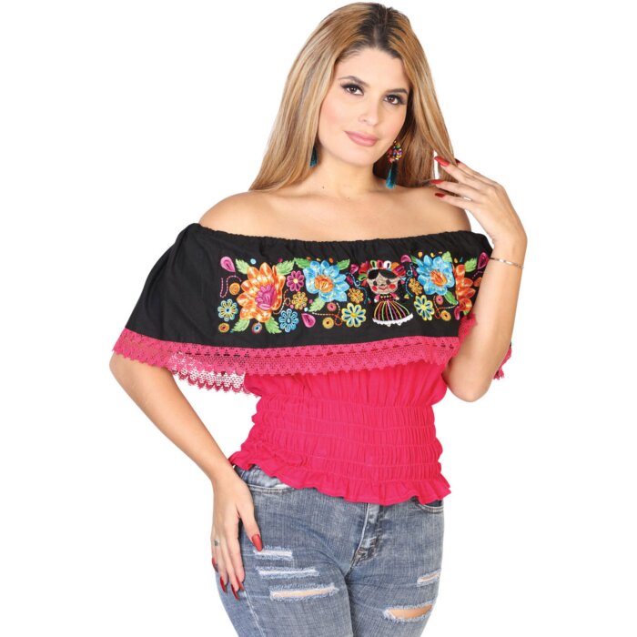 Blusa Resorte Artesanal Animada 602452 Fuchsia