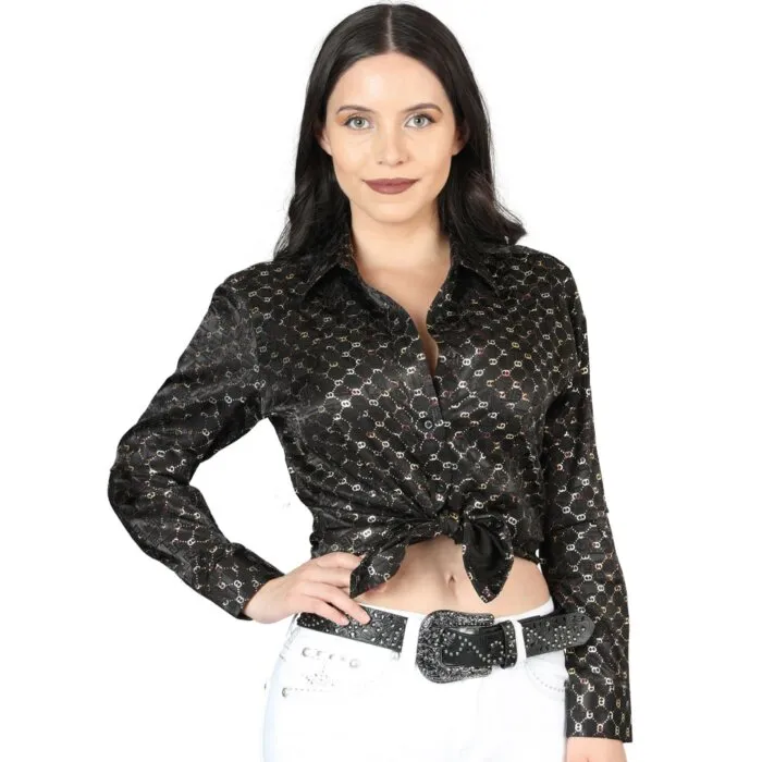 Blusa Manga Larga De Moda Black-Gold 44558