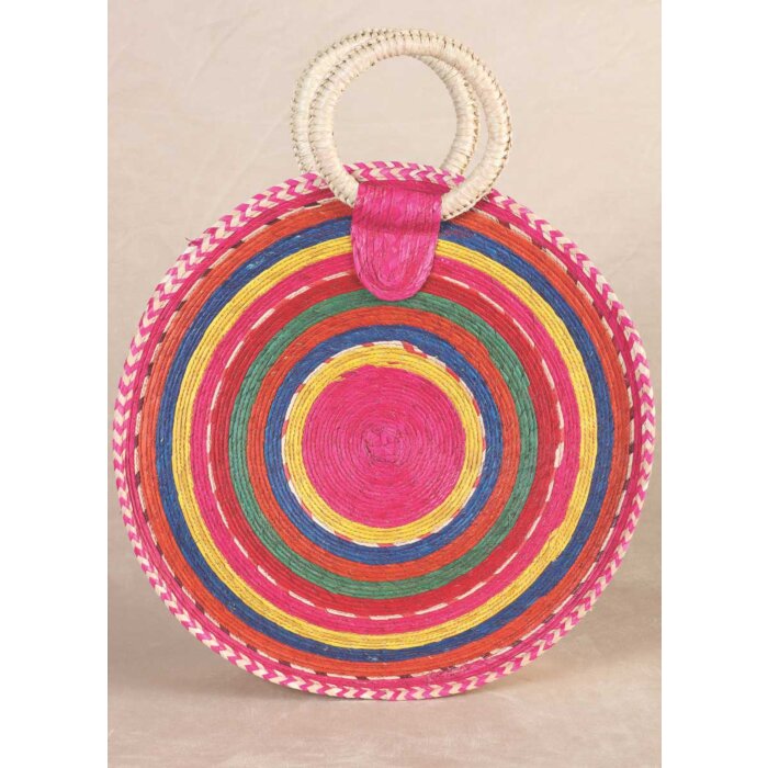 Bolsa Artesanal De Palma Multicolor  602298