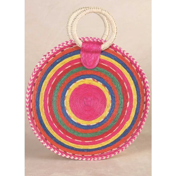 Bolsa Artesanal De Palma Multicolor  602298