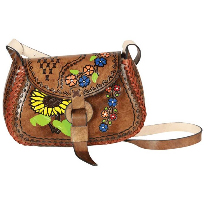 Bolsa Artesanal De Piel Girasol 603679 Color Café