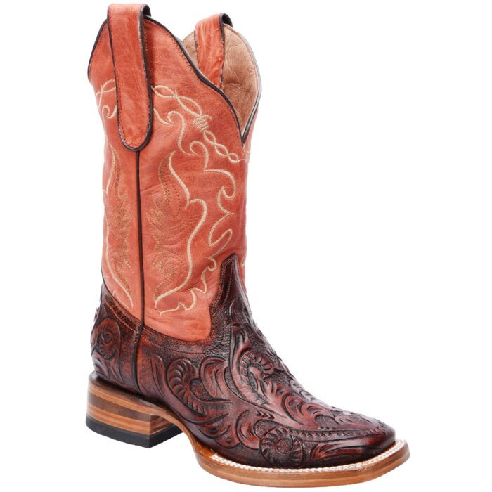 Botas Vaqueras De Mujer Cinceladas Horma Rodeo Americana White Diamonds Boots 10-24 Color Cognac