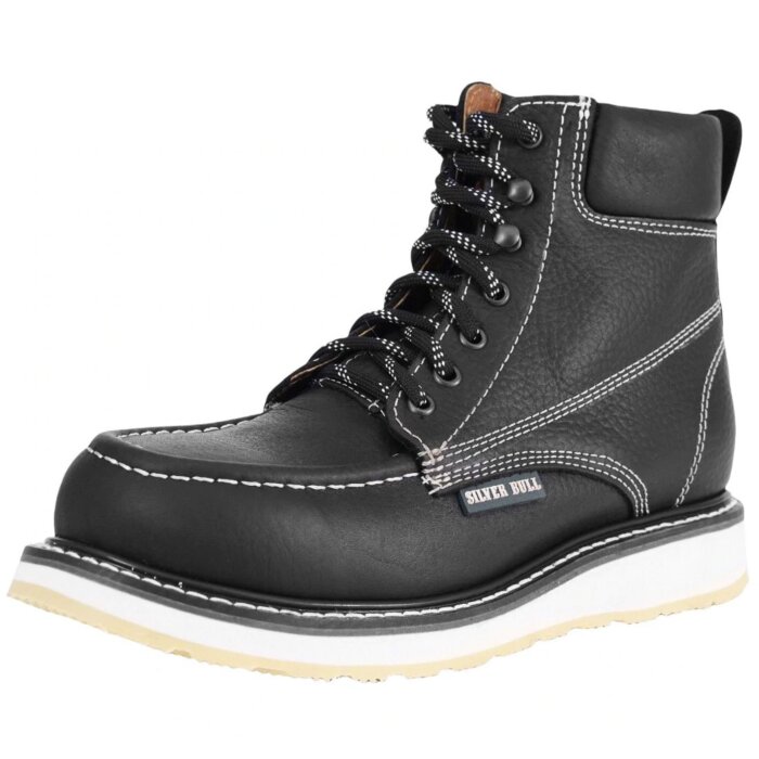 Botin De Trabajo Suela Zig-Zag Silver Bull 613 Color Negro