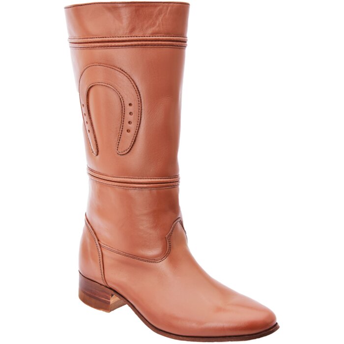 Botas Escaramuza Charra Dama Piel Napa Color Tabaco WD 11-456