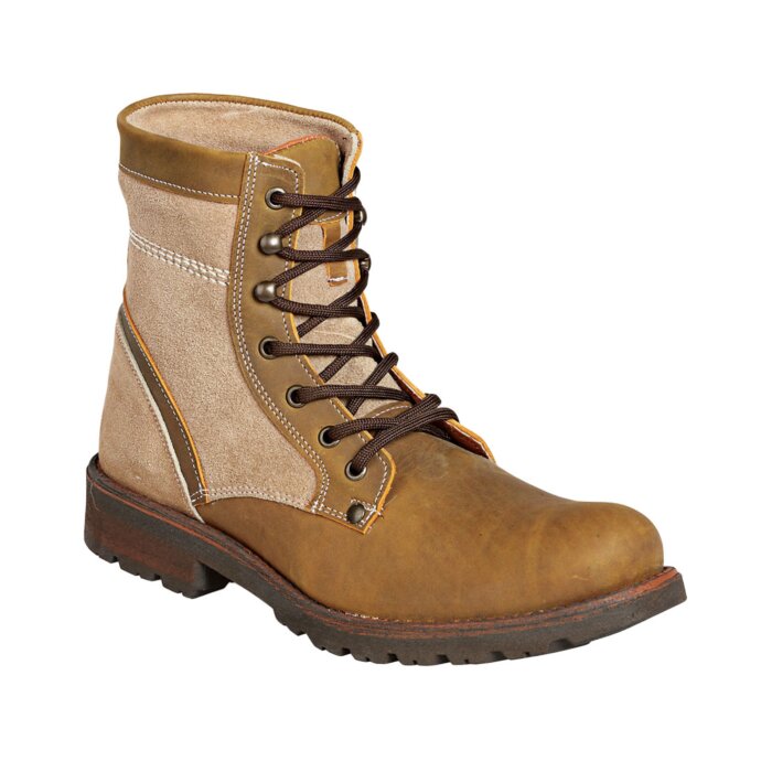 Botas Cortas Agujetas Para Hombre Lamasini 7601 Color Miel