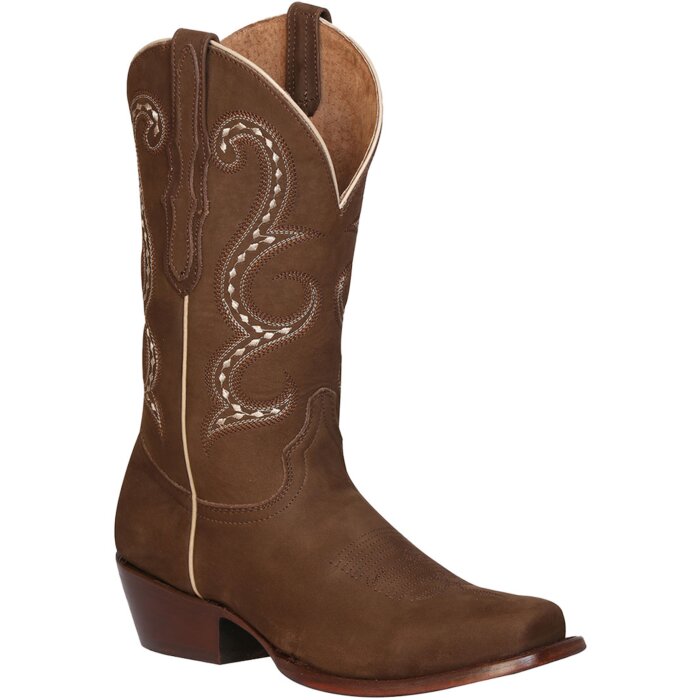 Bota Rodeo De Dama color Camel con bordado en el tubo.