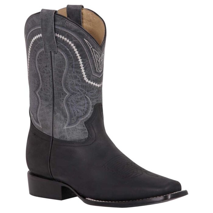 BOTAS NEGRAS RODEO EL GENERAL ATL-OI-40 PIEL BOVINO CRAZY