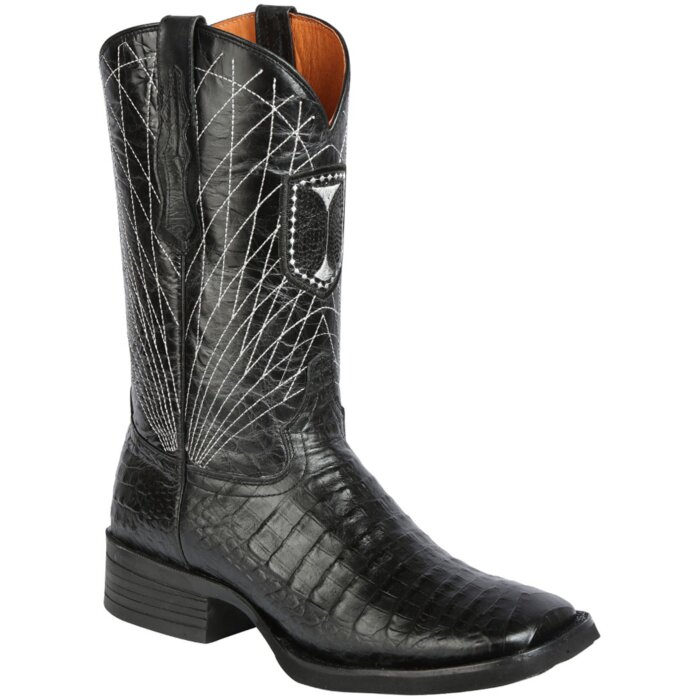 Botas Rodeo Grabado Caimán Belly El General 44671 Color Negro