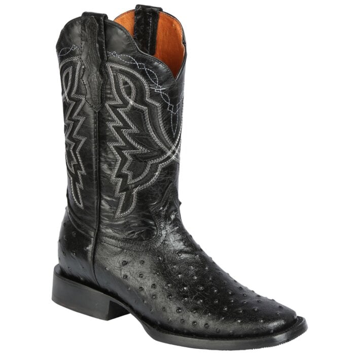 Botas Rodeo Negras Grabado Avestruz El General 44673