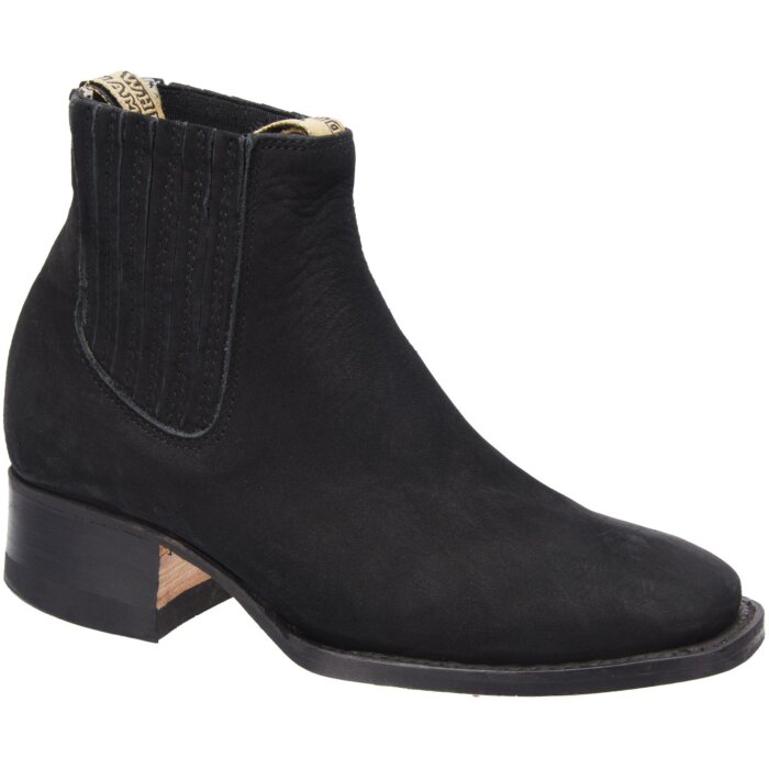 Botines Rodeo Nevada Para Joven Nobuck Color Negro WD 11-347