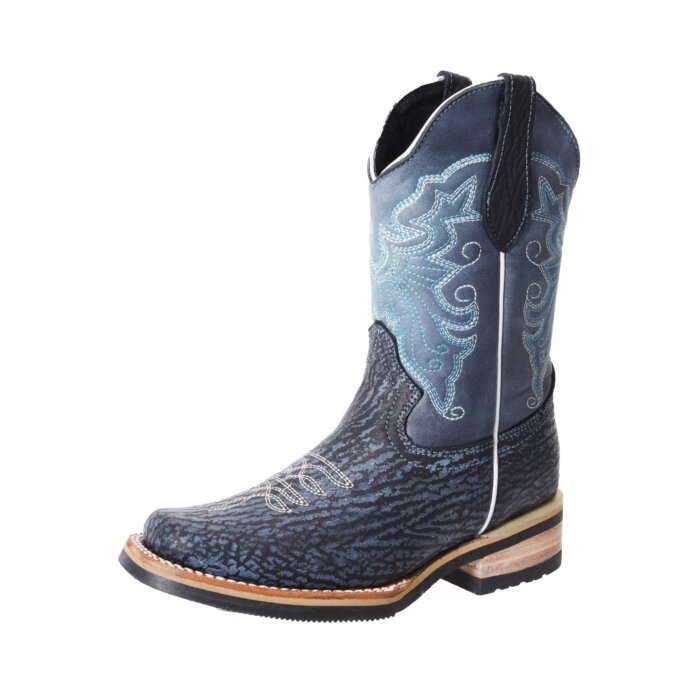 Botas Rodeo Color Azul Para Niño WD 11-375