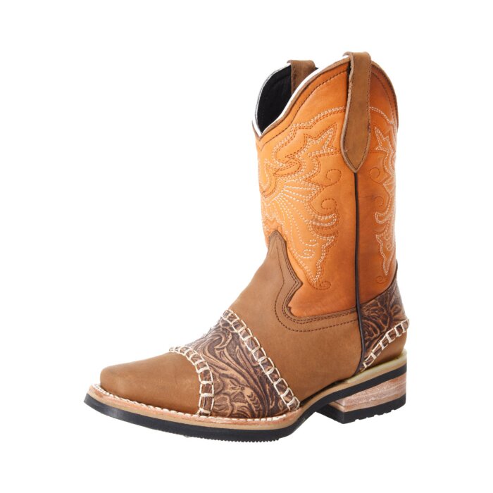 Botas Rodeo De Niño En Color Miel WD 11-376