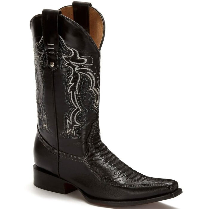 Botas Vaqueras Grabado Python Negro 311-4605 