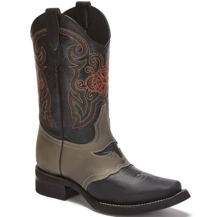 Botas Vaqueras Negras Antifaz Gris Torito Forastero 321-8402