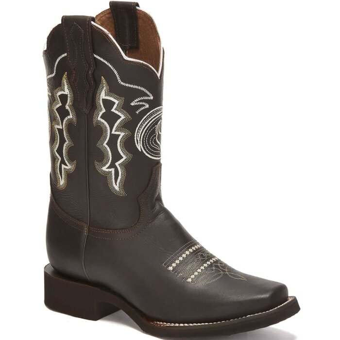 Botas Vaqueras Café Oscuro Suela Cuero 321-8426