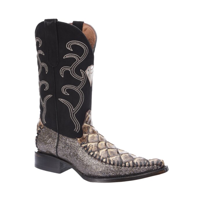 Botas Vaqueras Monster Fish Clón Color Negro Con Brillo WD 11-103