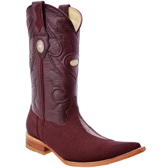 Botas Vaqueras Mantarraya Color Vino Horma 3X PS WD 11-068