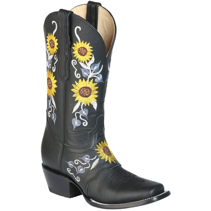 Bota Vaquera Para Mujer Suela De Hule El General 51149 Color Choco