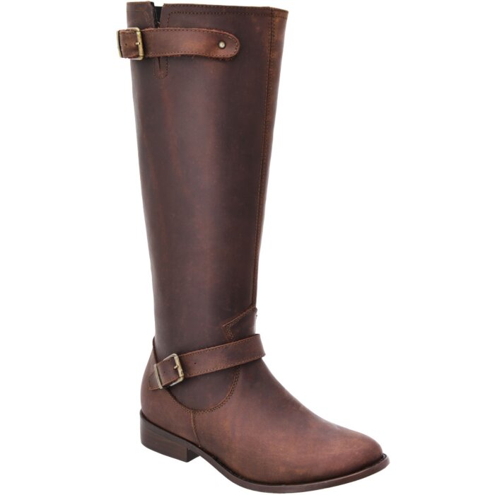 Botas Camperas Altas Color Café De Mujer WD 11-467