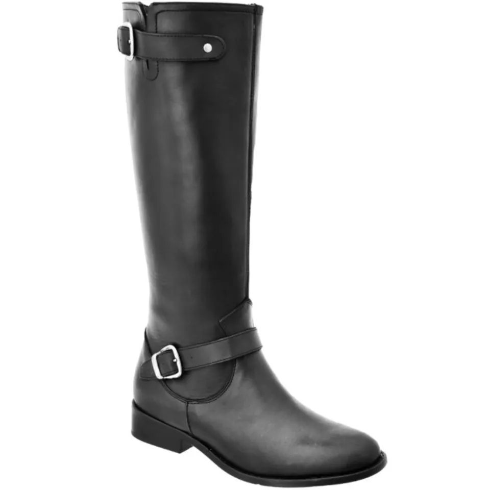 Botas Camperas Negras Altas De Mujer WD 11-466