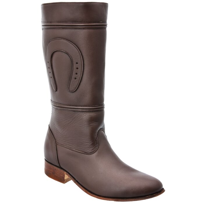 Botas Escaramuza Charra Piel Napa Color Café WD 11-458