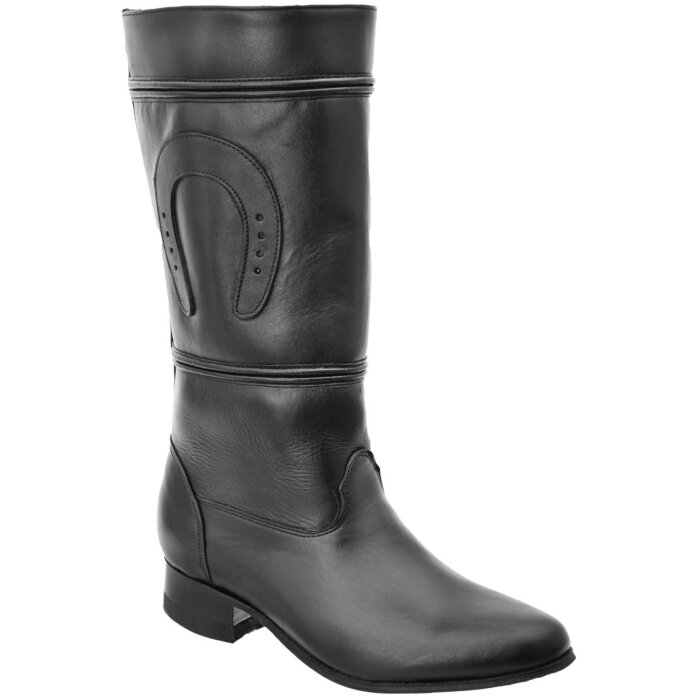 Botas Escaramuza Negras Piel Napa Para Mujer WD 11-460