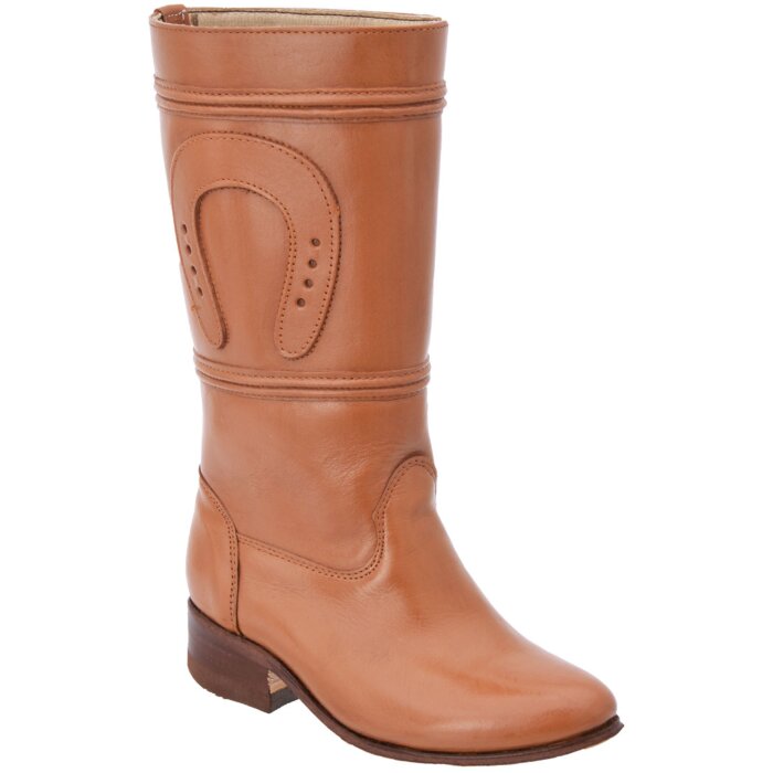 Bota Escaramuza Para Piel Niña Napa Color Tabaco WD 11-360