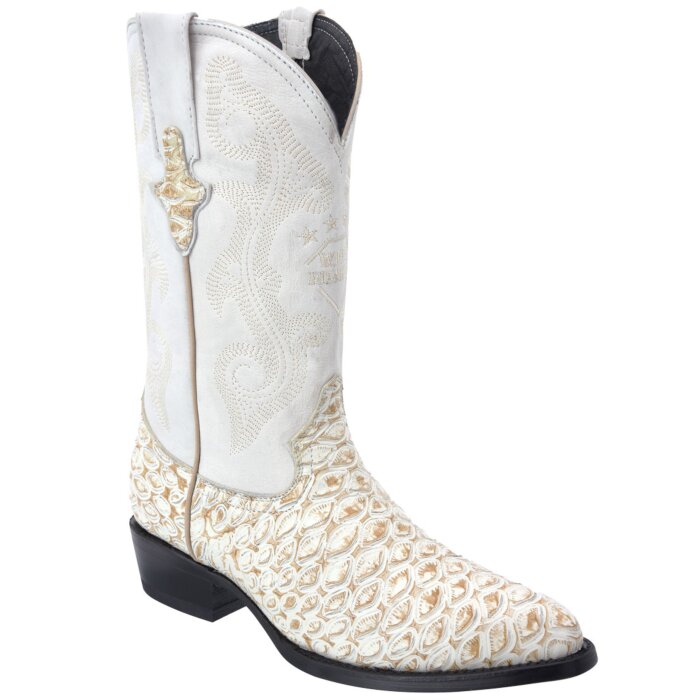 Botas Blancas Vaqueras Grabado Oso Hormiguero WD 11-243