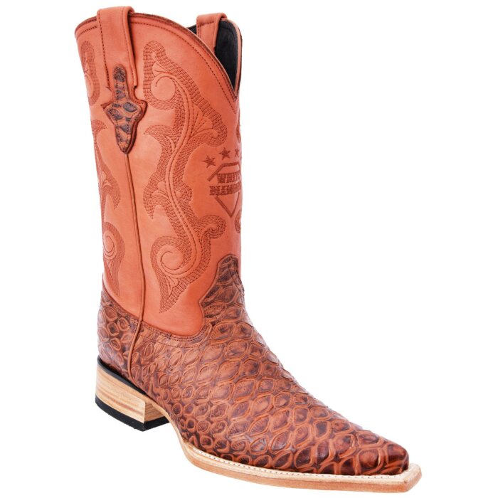 Botas Vaqueras Grabado Oso Hormiguero Color Cognac WD 11-112