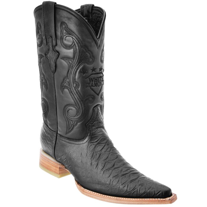 Botas Vaqueras Grabado Oso Hormiguero Color Negro WD 11-115