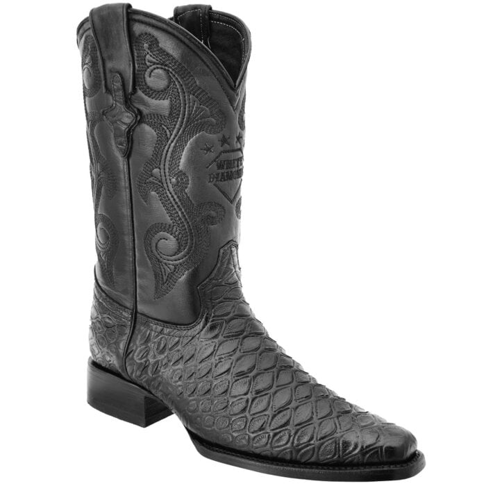 Botas Vaqueras Grabado Oso Hormiguero Color Negro WD 11-168