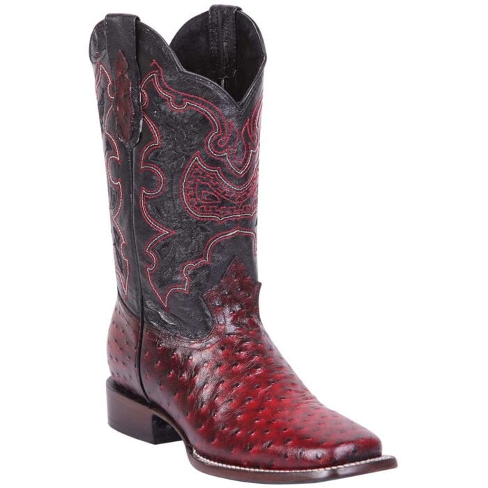 Botas Rodeo Avestruz Imitación El General 41901 Black Cherry