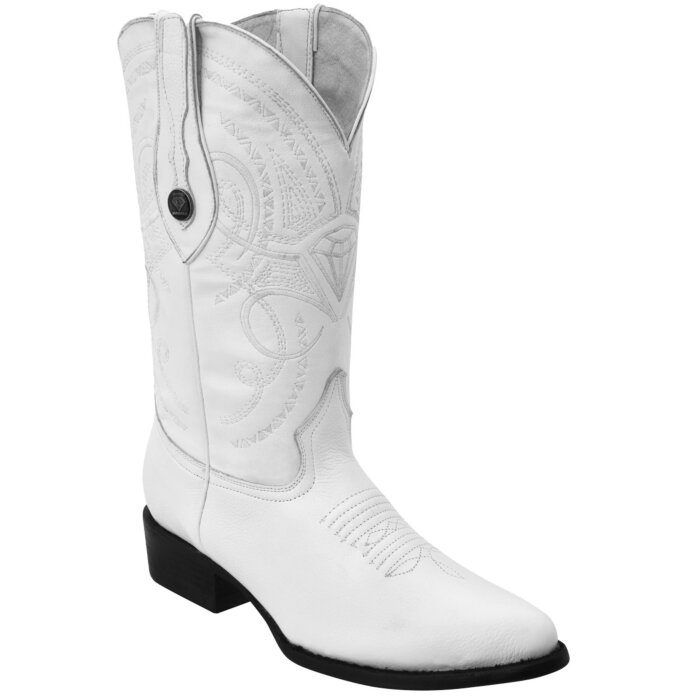 Botas Vaqueras Imitación Venado Color Blanco WD 11-241