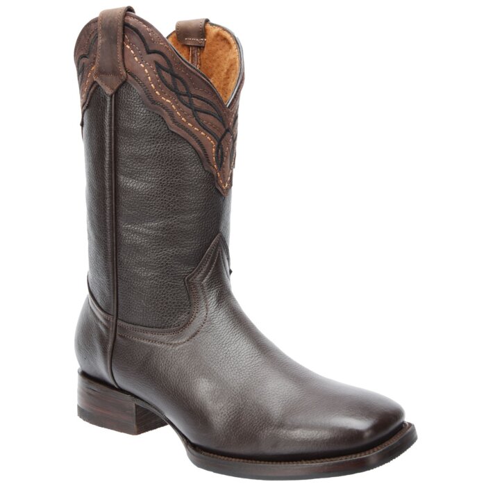 Botas Piel Imitación Venado Americana Color Café WD 11-272