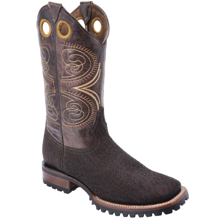 Botas Rodeo Piel Cuello De Toro Color Café WD 11-283