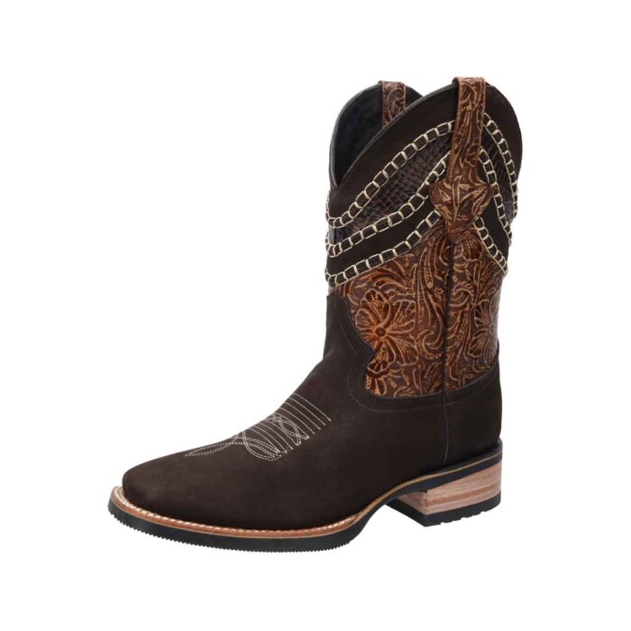 Botas Rodeo White Diamonds Boots 10-320 Café