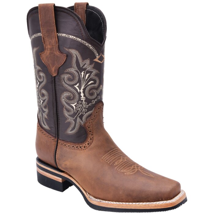 Botas Rodeo Piel Crazy Color Café WD 11-322