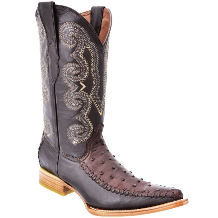 Botas Vaqueras Grabado Avestruz WD 11-105 Color Café