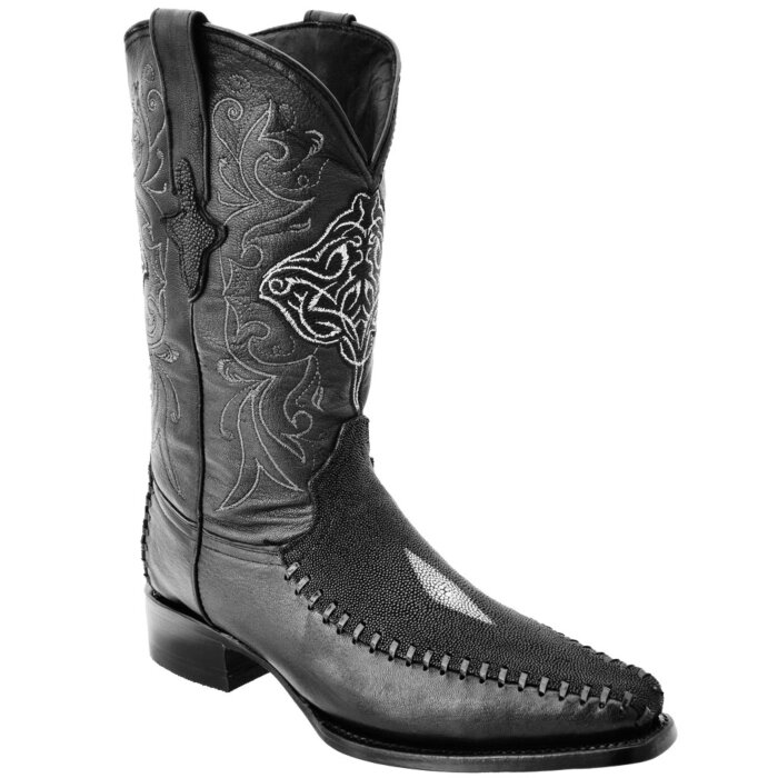 Men's Black Exotic Stingray Leather Texas Boots WD 11-155